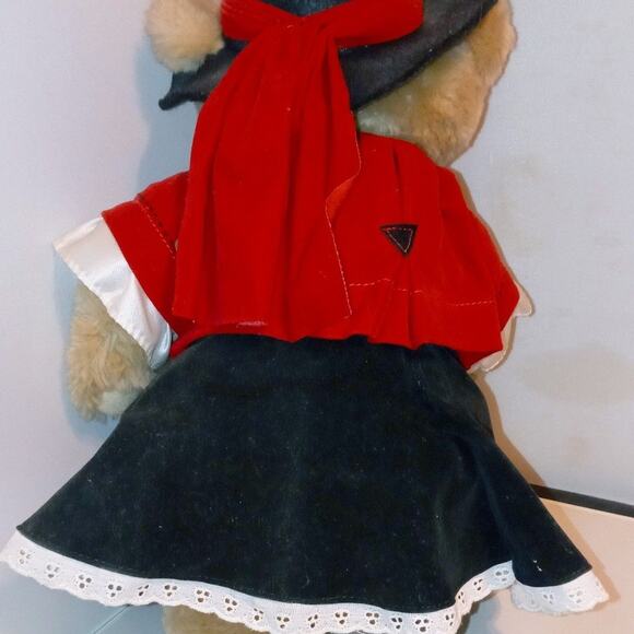 Vintage Gorham Lady Sterling Teddy Bear Plush 14 Stuffed Animal 1986 - Picture 6 of 7